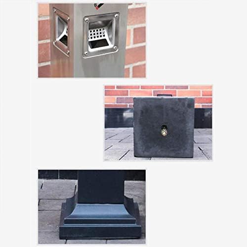 Commercial Outdoor Metal Trash Can, Black Waste Bin with Ashtray for Home, Office, Porch, Hotel - Durable Garbage Receptacle for Efficient Waste Disposal