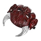 Supvox Sharp-Horned Teufelsmaske Gruselige Maske Halloween-Halbmaske Halloween -Masken Dämonenmaske Maskerademaske für Männer und Frauen halbe Gesichtsmasken teufel dämon maske Emulsion