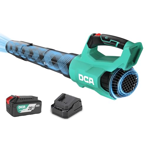 DCA Souffleur de Feuilles sans Fil 20V avec Moteur Brushless, Débit d'air 820 m³/h & 193 km/h,...