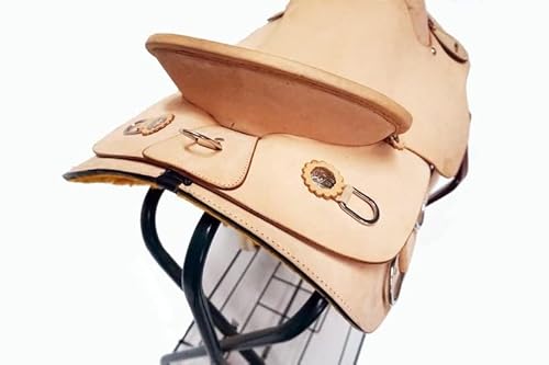 Equestrian Barrel Dd Leather Horse Rope Ranch Racing Trail Western Saddle Fully Hand Tooled Cream Color Suede Seat By Prohub (18 Inches) #TOP6
