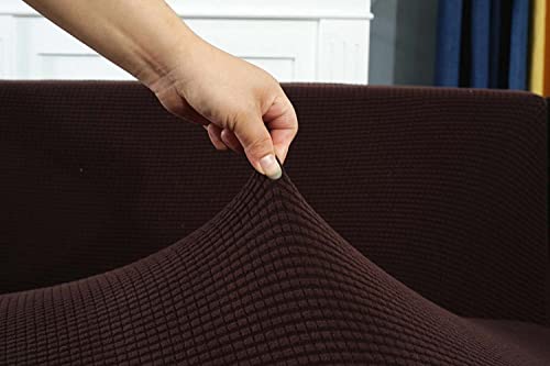 Chunxinmake Thick Couch Covers For 1 2 3 4 Seater, Sectional Sofa L Shape Stretch Slipcover Living Room Dogs Pets, Washable Durable Furniture Protector (Coffee, L-Shape:2 Seater+3 Seater) (Cxmk2023) #TOP4