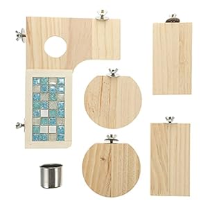iplusmile Vogel Accessoire 5 stks Hamster Oefening Activiteit Speeltuin Houten Pedalen Staande Boards Platform