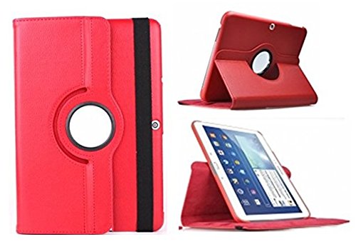 Theoutlettablet® Funda Giratoria 360º para Tablet Bq Aquaris M10 10.1' Book Cover Case Protección Delantera y Trasera Color Rojo