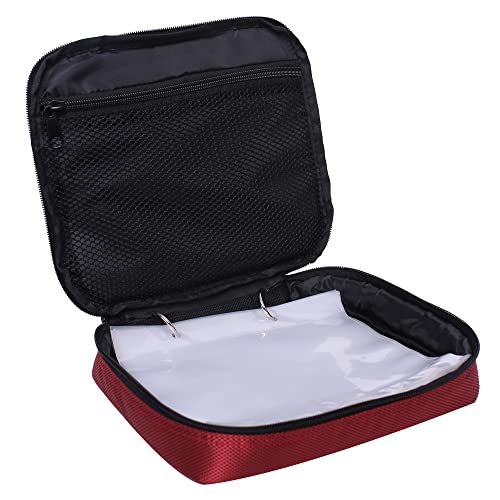 Raprance Fishing Lure Bag Baits Tackle Binder Organizer Storage Plastic Bag（Red）