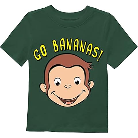 Curious George Boys' Toddler Monkey Business Short Sleeve T-Shirt, Forest Green, 3T Cover