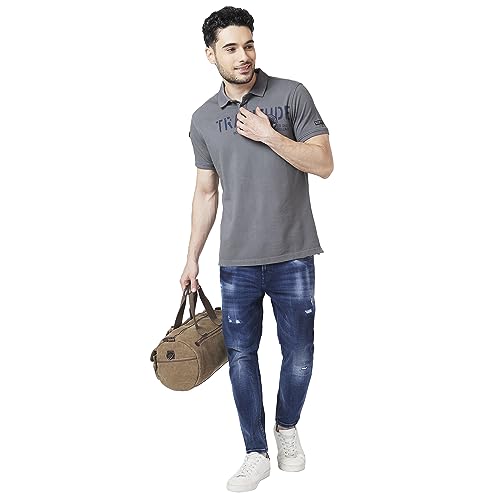 Image of Spykar Men's Kano Slim Fit Mid-Rise Jeans (Ankle Length)