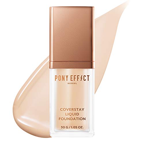 PONY EFFECT Coverstay Liquid Foundation | Fair | Lightweight and Long-lasting Coverage Foundation | K-beauty