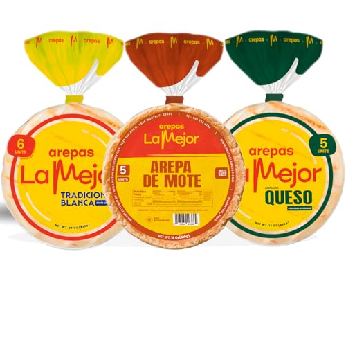 Arepas La Mejor Variety Pack – Tradicional Blanca, Mote &