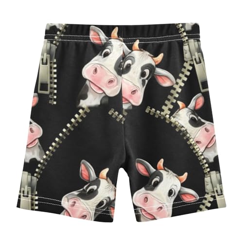 Joisal Cows Behind Open Zipper Toddler Girls Biker Shorts Cotton Under Dress Shorts Print 4t Kids Clothes2