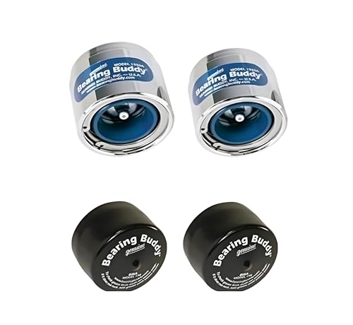 Bearing Buddy 1980A - USA-Made Chrome Plated Bearing Protector with 19B Bra & Blue Grease Indicator - Wheel Bearing Protectors for Boats, RVs, & More - Only Fits Hubs with 1.980” Inside Diameter