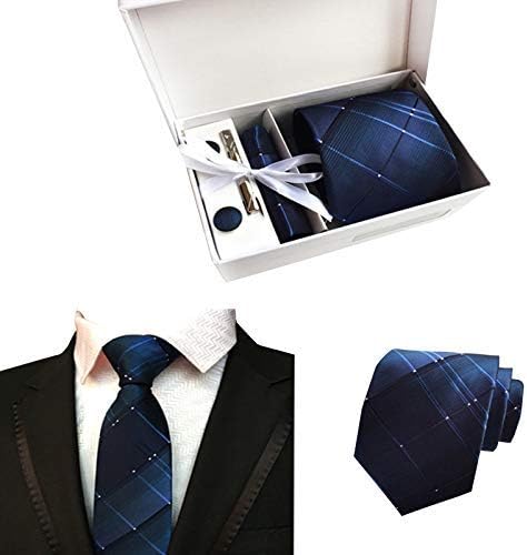 Amazon Wslcn メンズ ネクタイ ピン カフス ボタン チーフ センス 5点セット 上品 ビジネス 就活 結婚式 入学式 卒業式 二次会 冠婚葬祭 色展開 パーティー 父の日 プレゼント ギフトボックス付き ネクタイ 通販
