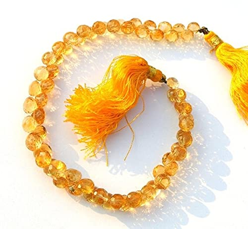 Citrine naturelle en perles oignon facettées pour créer vos bijoux d'été