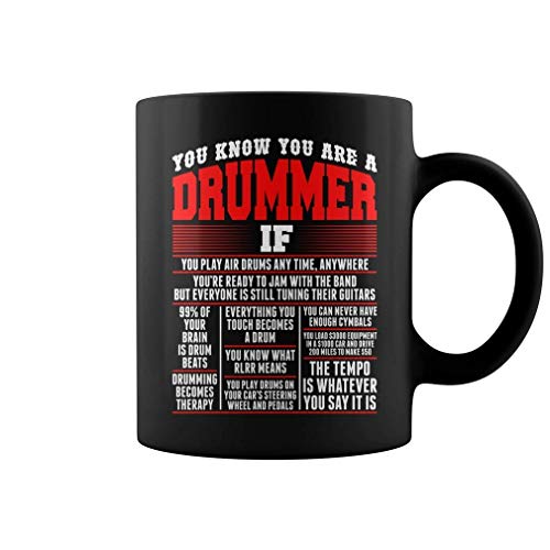 RADANYA Tea or Coffee Mug You Know You are A Drummer If 11 Oz Coffee Cup Mugs 350 Ml Ceramic Tea Mug