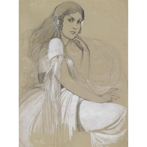 Mucha Jaroslava impression giclée grand format toile décoration murale