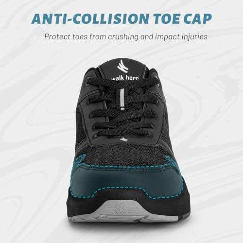 Image of Walking Shoes for Men with Arch Support - Orthopedic Comfortable Sneakers for Plantar Fasciitis - Breathable Non Slip Shoes for Flat Feet & Pain Relief