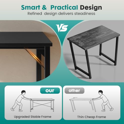 Image of OLIXIS 63-Inch Large Computer Desk for Home Office, Black