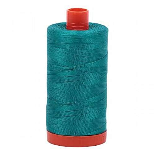 Hilo de algodón Aurifil 50wt verde jade 1422 yd miniatura 1