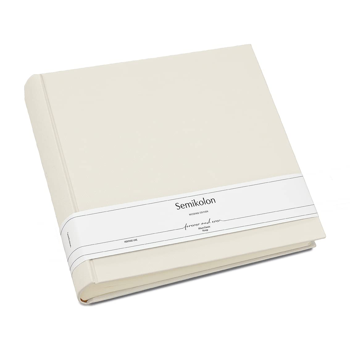 Semikolon 369087 Album photo Classic XLarge Wedding Edition - 32 x 31 cm, 130 pages couleur crème, pour 260 photos - chamois sable