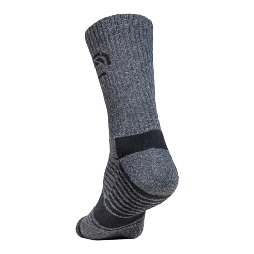 Merino Wool Crew Sock, Grey/Black, Winter Hiking Sock, Perfect for Winter Photography Adventures4