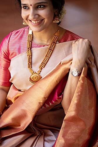 Image of Flosive Traditional Banarasi Saree with Fine Zari Work, Elegant Pallu Design and Timeless Cultural Charm