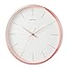 Produktbild Triplsun-Clock Nicht tickende stille Wanduhr mit Glasabdeckung Modernes und schönes Design für Wohnzimmer Große Küchenwanduhr Batteriebetrieb (Rose Rot, Gold, Silber)