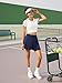 DLOODA Pleated Skirts for Women High Waisted Tennis Skirt Athletic Skorts with Pockets Shorts Workout Golf Skort Navy Blue