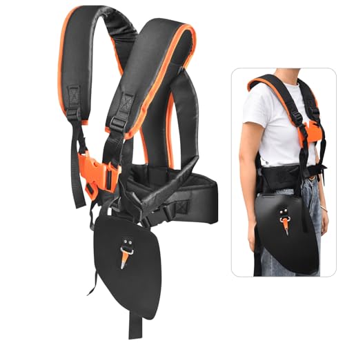 String Trimmer Full Harness 4119 710 9001 for Stihl Trimmer Shoulder Harness Brushcutter Trimmer Harness Padded Shoulders Weed Eater Shoulder Strap Harness Weed Eater Harness Double Shoulder Strap