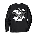 Funny Darts Player Another Dart Dartscheibe Skull Bullseyes Langarmshirt