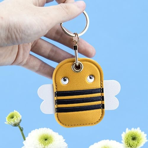 Access Card Cover with Keychain Cartoon Card Cover Leather Protective Sleeve for Proximity Key Card Driver's License and Credit Card3