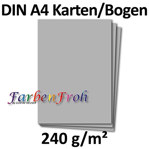 DIN A4 cards sheets plano sheets, colourful - overall parent 100 Karten 35-Hellgrau, 35-Light Grey, 100 sheets - Image 3