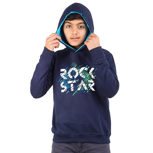 Image of Real Basics Boys Cotton Hooded Sweatshirt(Pack of 1)