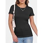 ANRABESS Women Short Sleeve Crewneck Ribbed Knit Slim Fitted Shirts Summer Tops Basic Tee T-Shirt Undershirt 2025 Clothes - Image 4