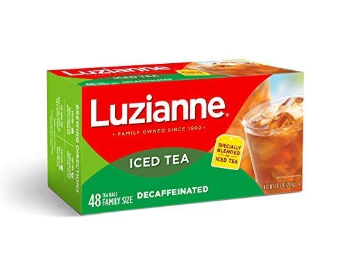 Luzianne Specially Blended for Iced Tea, Decaffeinated Family Sized, 48-Count Tea Bags-SET OF 4