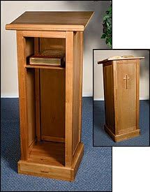 Christian Brands Full Lectern with Shelf-Pecan