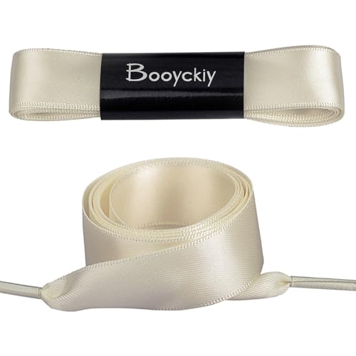Image of Booyckiy 3 /4 inch Wide Satin Ribbon Shoelaces Flat Colorful Shoe Laces for Women Girls