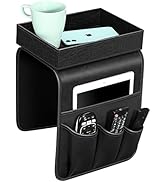 SITHON Sofa Armlehnen Organizer mit Ablage Tablett, [Rutschfest] Kunstleder Stuhl Couch Armlehne ...
