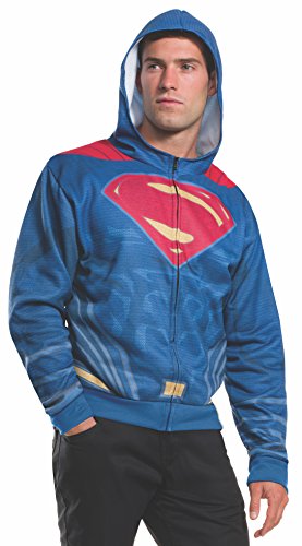 Rubie's Men's Batman v Superman: Dawn of Justice Superman Costume Hoodie, Multi, X-Large