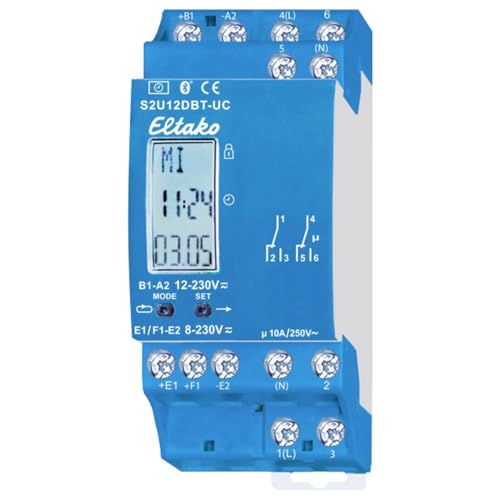 Eltako S2U12DBT-UC relais temporisé rail DIN pour installation électrique résidentielle