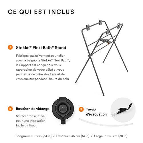 Support de bain Flexi Stokke pour éviter les glissades de bébé au bain