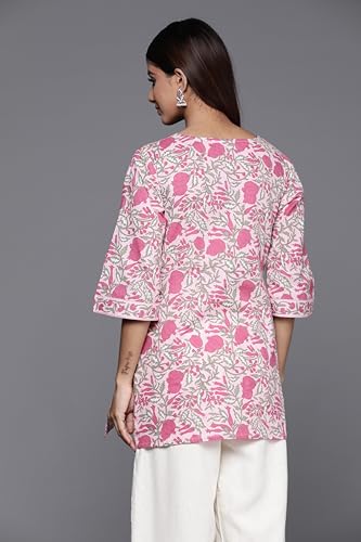 Image of Libas Printed Cotton Straight Kurti for Women