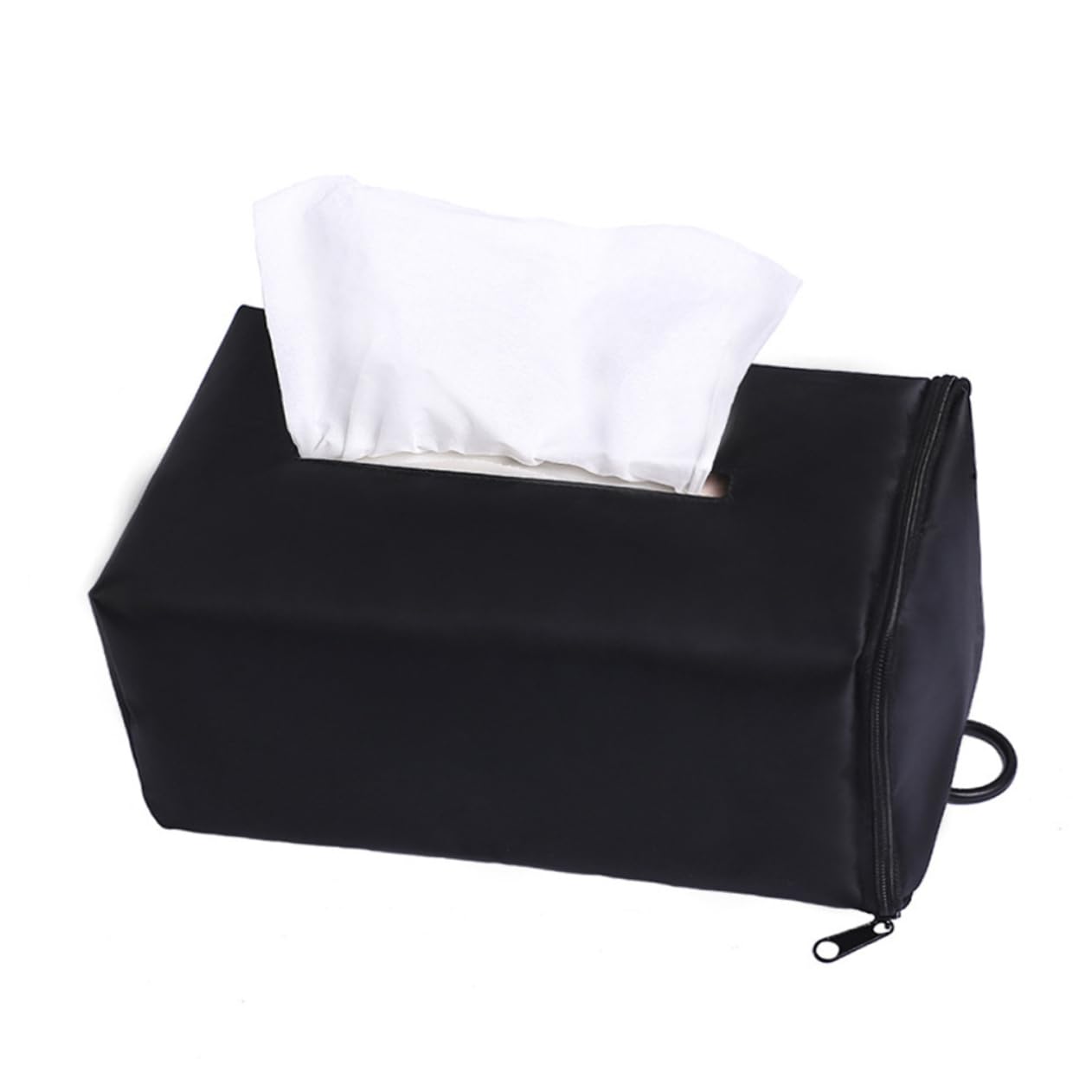 Organisateur de siège auto noir avec boîte à mouchoirs et tapis de protection pour SUV