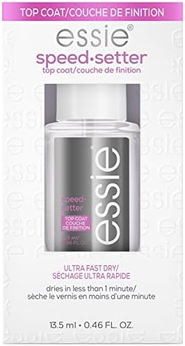 essie Nail Care, 8-Free Vegan, Speed Setter Top Coat, quick-dry nail polish, 0.46 fl oz