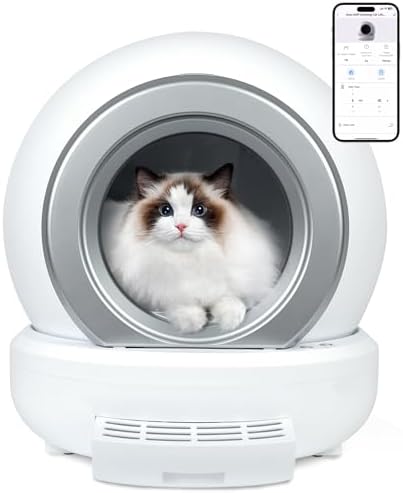 Arenero Gatos Autolimpiable XXL 65L, Emphsism Arenero Automatico ...