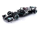 Druckguss-Modell zum Sammeln Minichamps 110212044 1:18 Mercedes-AMG Petronas Formula One Team W12 E Performance-Hamilton-1st Brazilian GP 2021 W/Flag Collectible Miniaturauto, Mehrfarbig