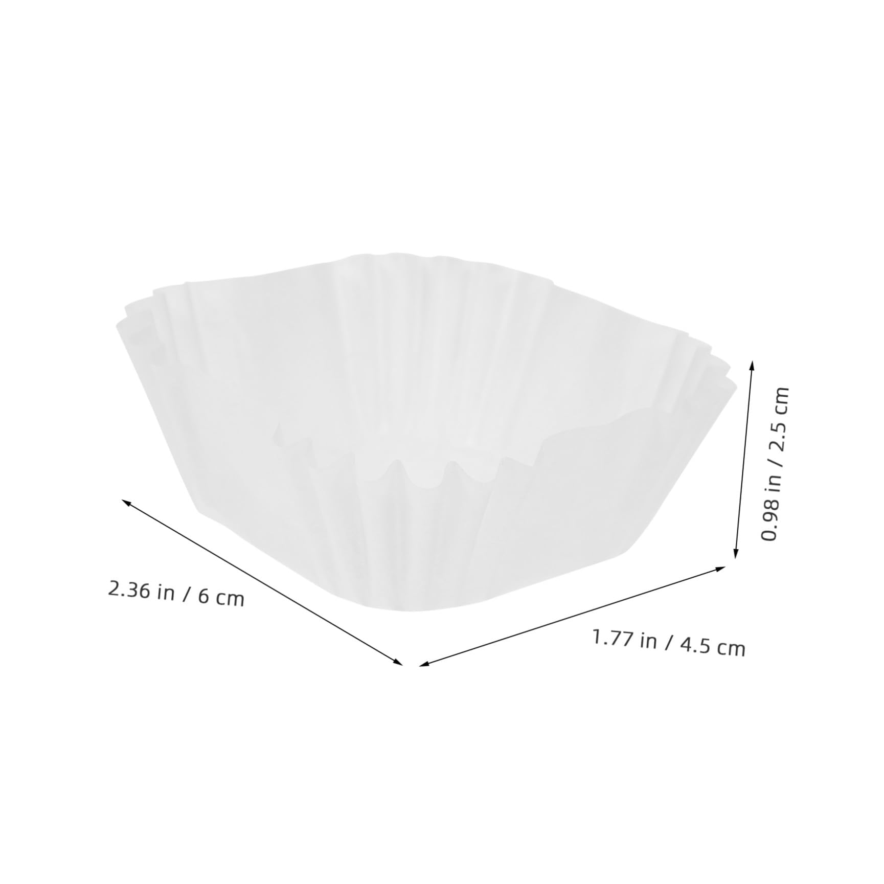 VILLCASE 3000 Piezas Cápsulas para Cupcakes Moldes para Hornear Muffins Cuadrados de Papel Blanco, Pulpa de Madera, Resistentes al Calor y Antigrasa, para Cupcakes y Mooncake, Fiestas