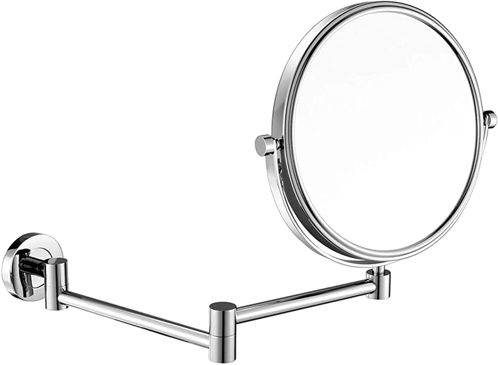 Miroir maquillage mural grossissant salle de bain laiton 8 pouces