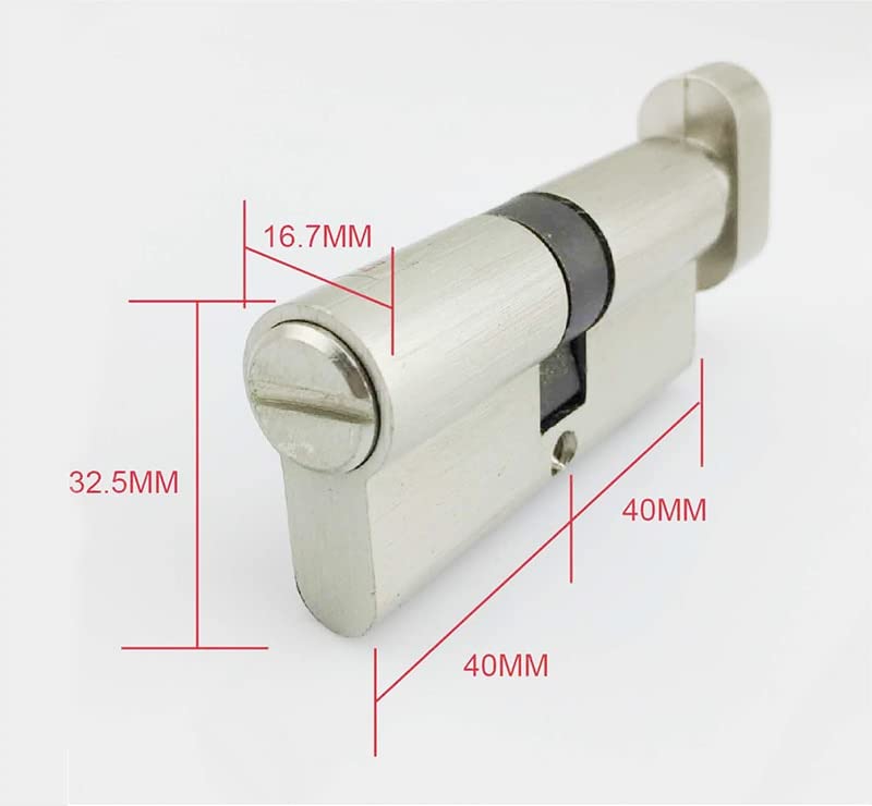 Door Lock Cylinder,Door Lock with Key,Brass Door Lock Room Toilet 70 80MM Door Lock Cylinder, Lock Hardware Lock Bathroom Cylinder No Key Door Barrel (Color:BK-80MM) (Color:Bk 80mm) (Size : Bk 80mm)