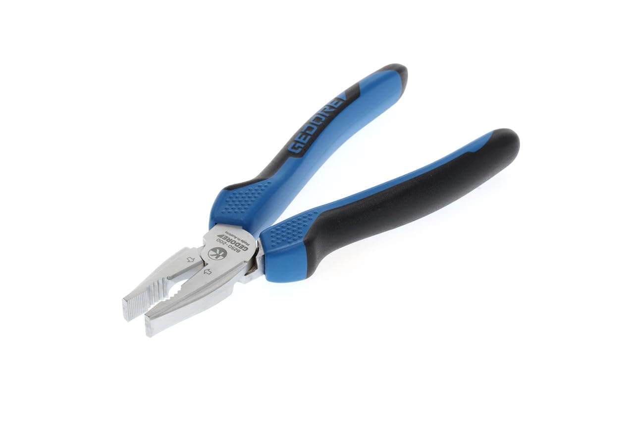 Gedore 2-Component Handle Power Combination Pliers For Cutting/Holding/Twisting, Dual-Material Grips, Length 200 Mm, 8250-200 Jc