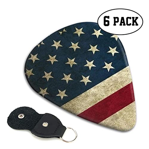 Lot de 6 médiators drapeau américain pour guitare acoustique, guitare électrique, basse, ukulélé – fins, moyens et épais - Les Beatles, Paul McCartney, John Lennon, RIngo Starr, George Harrison Lot de 6 médiators drapeau américain pour guitare acoustique, guitare électrique, basse, ukulélé - fins, moyens et épais – Image 3