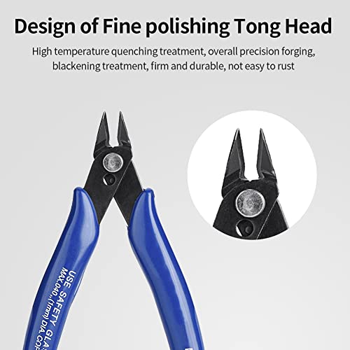 Side Cutting Nippers, Wire Cutters For Jewelry Making, Precision Wire Snips With High Speed Tol Steel, Ergonomics Wire Cutter Snips For Electronics Industry/Jewelry Processing/Model Making #TOP4